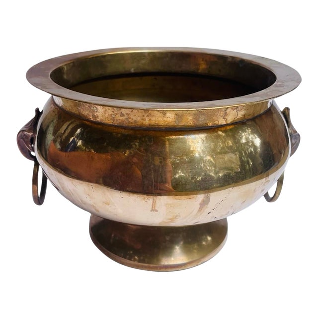 Mid Century Solid Brass Incense Censar Pot For Sale
