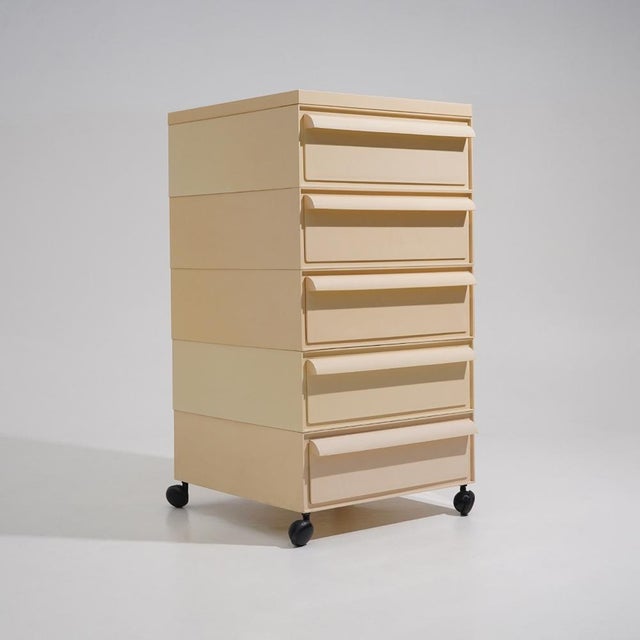 Designed by Simon Fussell for Kartell in the 1970s, this modular chest of drawers reflects a functional approach to...