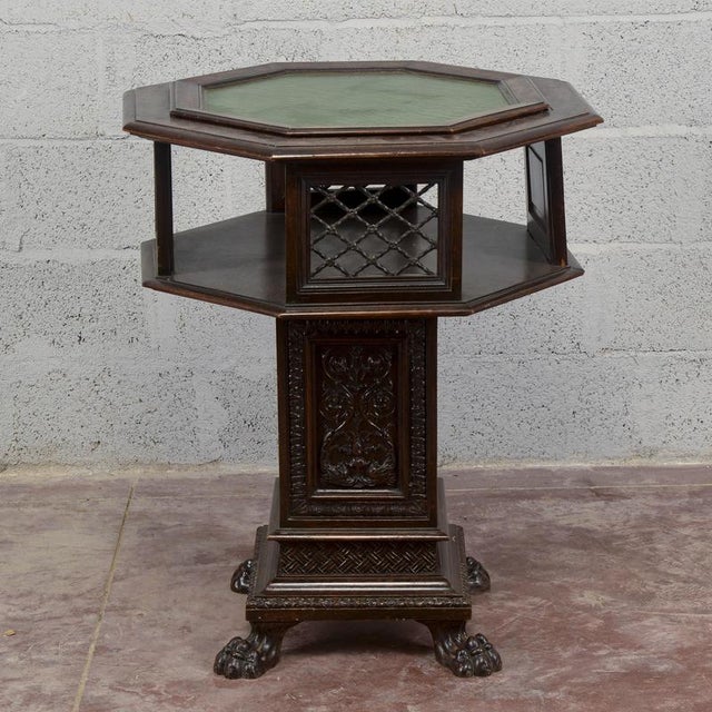 19th Century AntiqueMaggini Swivel Coffee Table with Removable Glass Top, 1800s For Sale - Image 5 of 18