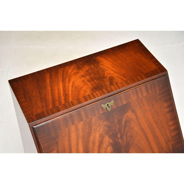 Wood Vintage Georgian Secretaire, 1950s For Sale - Image 7 of 11