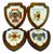 20th Century Heraldic Plaques in Ceramic on Wood by Antonella Salemi for Freemasonry Scottish Rite, 1970s, Set of 4 For Sale