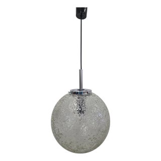 Ice Glass Pendant Lamp from Hoffmeister Leuchten, 1960s For Sale