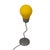 Vintage, postmodern lamp made from a grey metal base supporting a glass, bulb shaped, glass lampshade. A truly playful and...