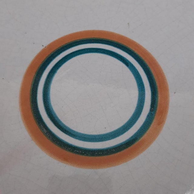 Large Vintage Caltagirone Majolica Hand-Painted Hanging Plate, 1960s For Sale - Image 9 of 12