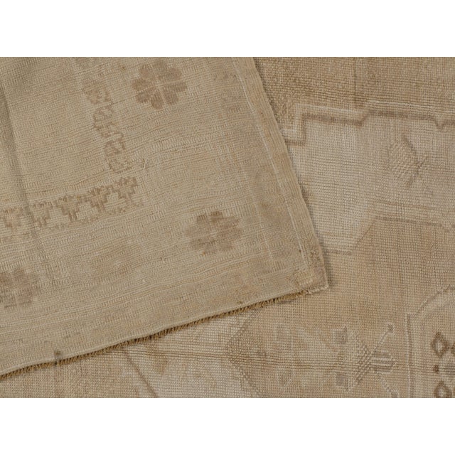 1940s Vintage Circa 1940 Turkish Oushak Area Rug 7'3 X 10'9 For Sale - Image 5 of 5