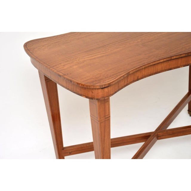 Brown Antique Edwardian Satinwood Occasional Table, 1900s For Sale - Image 8 of 10