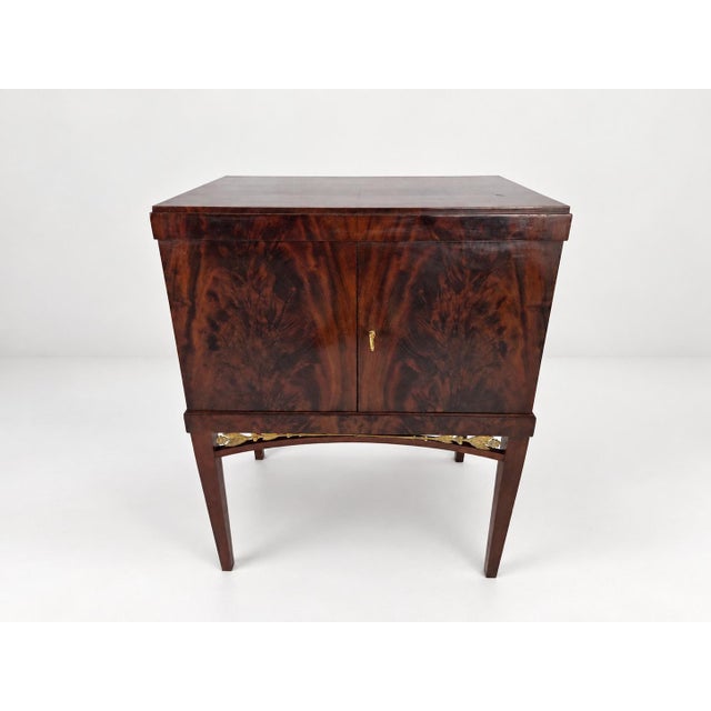 Swedish Grace Cabinet in Flamed Mahogany For Sale - Image 5 of 16