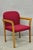 Vintage Gunlocke Postmodern Mid Century Modern Sculpted Oak Wood Stacking Arm Chairs - Set of 4. Circa Late 20th Century....