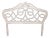 Vintage Shabby Chic Cream Iron Headboard For Sale