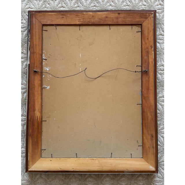 Textile Large Abstract Cityscape Oil Painting Mid Century Modern Framed Signed Greene For Sale - Image 7 of 7