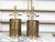 Late 20th Century Vintage English Brass and Glass Lamps with Openwork Motifs on Lucite - a Pair For Sale - Image 5 of 9