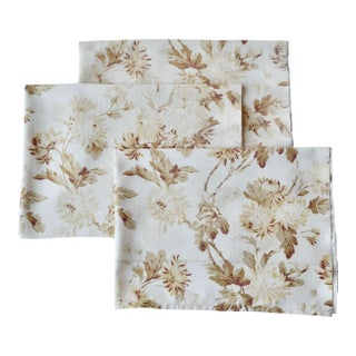 1940s Floral Fabric Pieces - Set of 3 For Sale