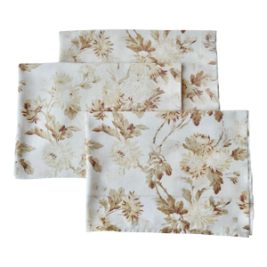 1940s Floral Fabric Pieces - Set of 3