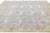 Textile Modern Art Nouveau Inspired Floral Wool Area Rug in Pastel Sage and Rose Pink For Sale - Image 7 of 11
