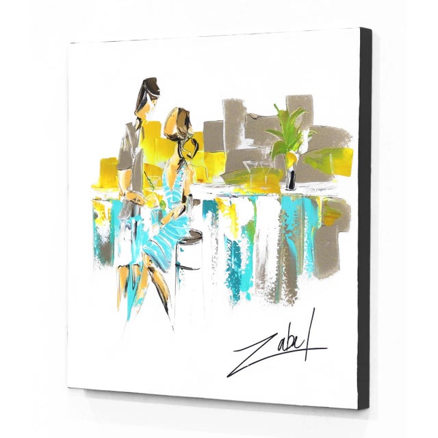 "Sunny Bistro" Original Artwork by Zabel For Sale In Los Angeles - Image 6 of 7