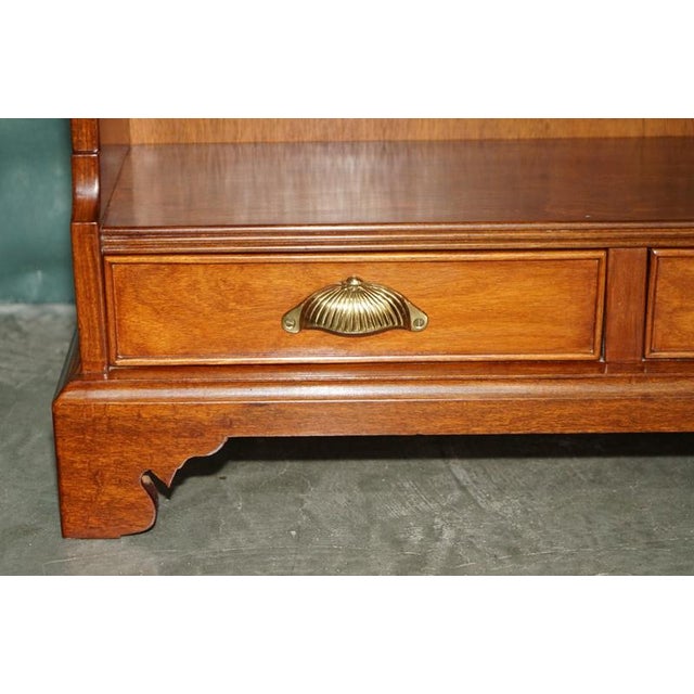 Regency Style Hardwood Waterfall Dwarf Library Bookcases, 1950, Set of ...