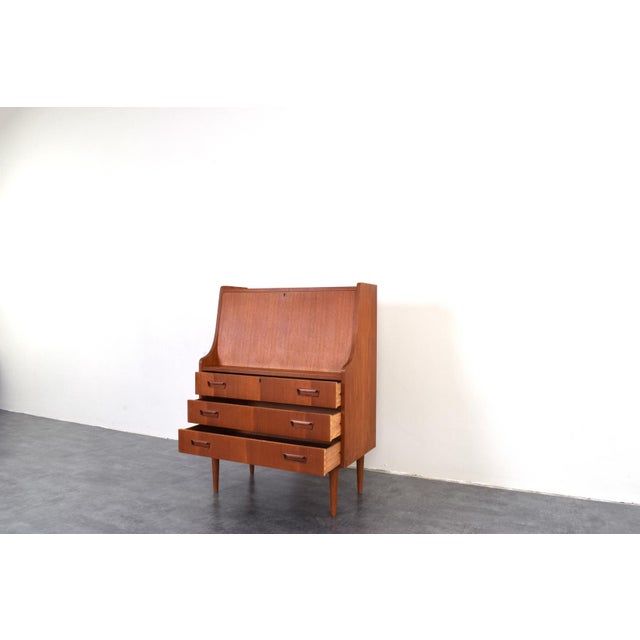 Mid-Century Modern Danish Teak Secretaire by Gunnar Nielsen for Tibergaard, 1960s For Sale - Image 13 of 18
