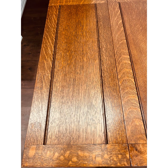 Early 1900’s English Oak Barley Twist Draw-Leaf Pub Table For Sale In Dallas - Image 6 of 12