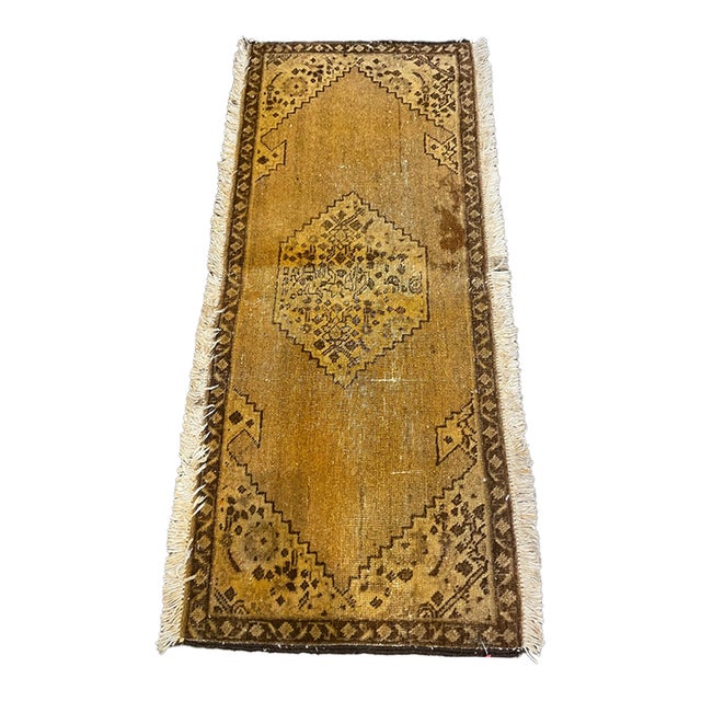 1990 Old Persian Tabriz Area Rug 1'8" X 3'9" For Sale