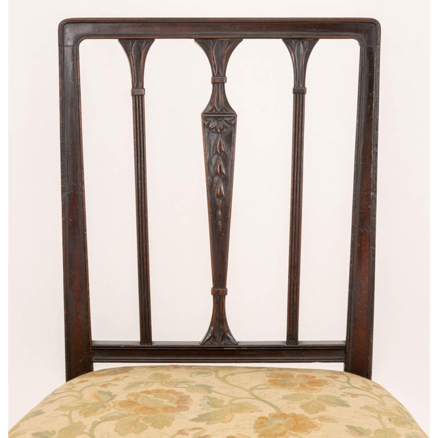 Traditional Set of Four George III Mahogany Side Chairs For Sale - Image 3 of 8