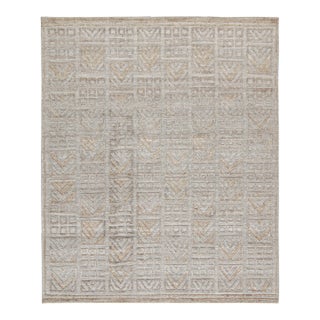 Rug & Kilim’s Scandinavian Rug Indoor/Outdoor Rug With Gray Geometric Pattern - 12'x16' For Sale