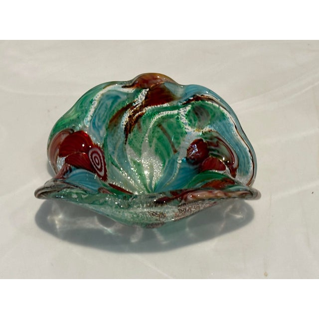 Italian Vintage Art Glass Confetti Bowl Italy For Sale - Image 3 of 11