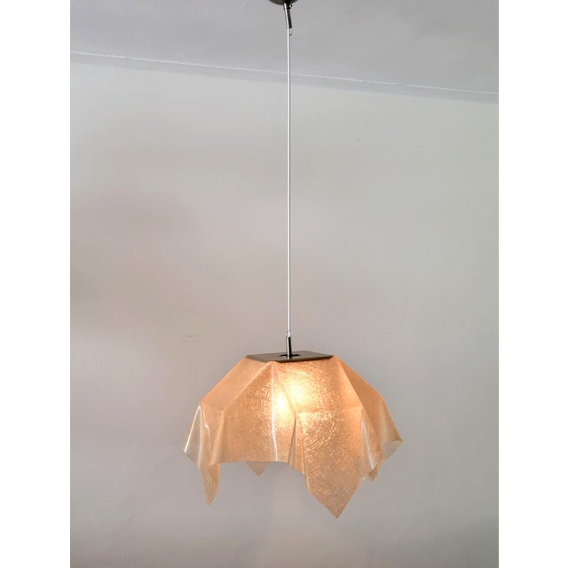 Fazzoletto Pendant Lamp by Salvatore Gregorietti for Valenti Luce, Italy 1970s For Sale - Image 10 of 13