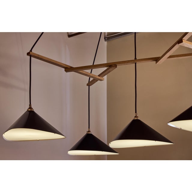 Large Daniel Becker 'Emily 5' Chandelier in Anthracite for Moss Objects For Sale In Los Angeles - Image 6 of 18