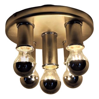 Flat Vintage German Ceiling Lamp with Metal Housing from Honsel, 2000s For Sale