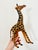 Animal Skin Hand Made Vintage Leather-Wrapped Giraffe Safari Sculpture For Sale - Image 7 of 12