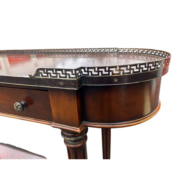 Late 20th Century Late 20th Century Oval Console Gallery Top Theo Alexander Style For Sale - Image 5 of 16