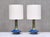 This striking pair of table lamps was designed by Einar Johansen and produced by Søholm Stentøj in Denmark during the...