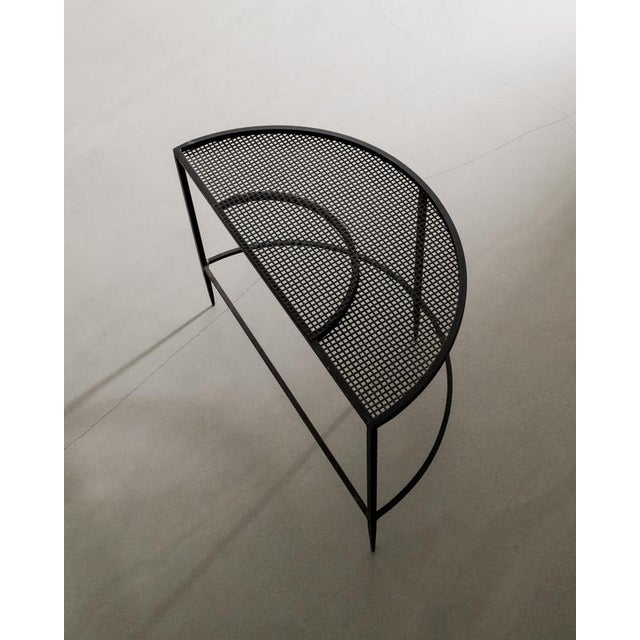 French Mid-Century Black Metal Console Table by Mathieu Matégot, 1950s For Sale - Image 3 of 5