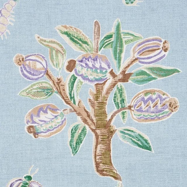 Contemporary Sample - Schumacher Magical Menagerie Fabric in Sky For Sale - Image 3 of 4