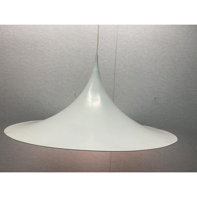 Large White Semi Ceiling Lamp by Claus Bonderup & Torsten Thorup for Fog & Mørup, 1960s For Sale - Image 18 of 18