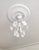 1980s Vintage Murano Glass Chandelier, 1980s White Floral Lamp, Small Italian Ceiling Light For Sale - Image 5 of 14