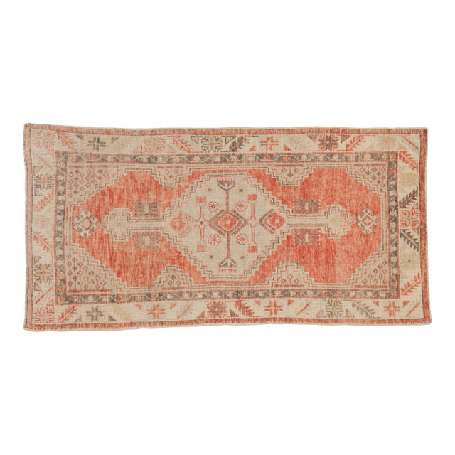 Vintage Distressed Oushak Rug Runner - 2'7" x 5'1" For Sale