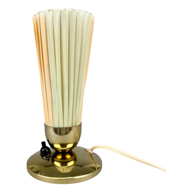 Mid-Century Brass Table Lamp by Rausendorf Bautzen, Germany, 1960s For Sale