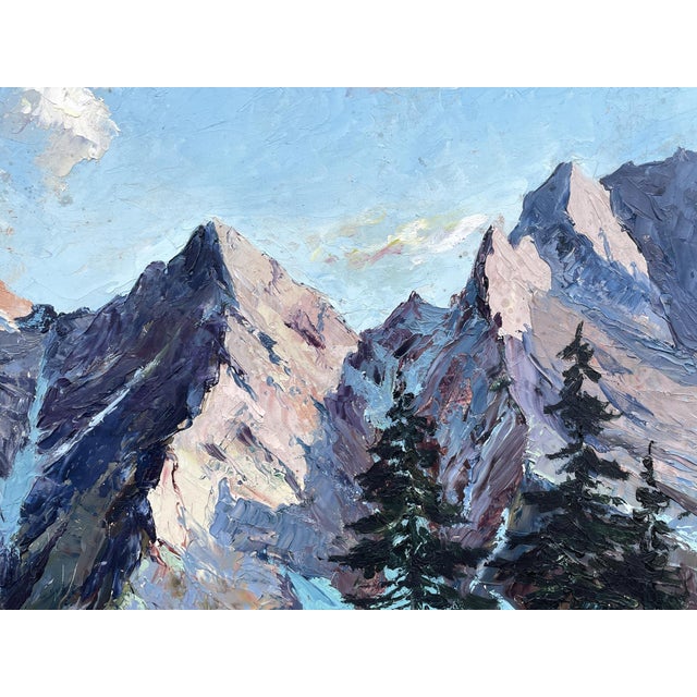 Anton Dembinski, Alpine Landscape, 20th Century, 1920s, Oil Painting For Sale - Image 4 of 16