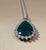 Emerald 15 Ct Pear Hydro Emerald & 4 Ct Diamond Pendent/Necklace 18 Kt White Gold For Sale - Image 8 of 18