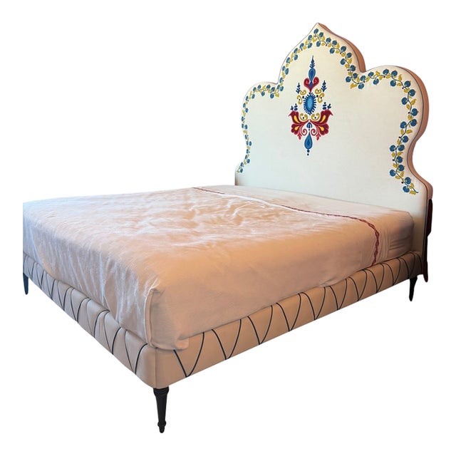 Bespoke Embroidered King Bed For Sale
