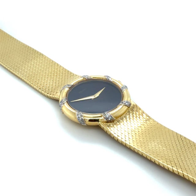 Modern Vintage Piaget, 18 Karat Yellow and White Gold and Diamond Watch For Sale - Image 3 of 7
