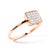 Contemporary 10K Rose Gold 1/3 Cttw Invisible Set Princess Cut Diamond Composite Square Shape Ring for Women (H-I EVS1010 For Sale - Image 3 of 7