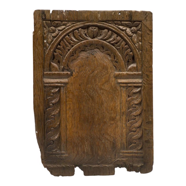 17th Century Oak Wall Panel Carving For Sale