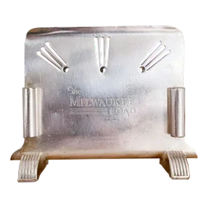 Vintage 1940s Silver Menu Holder From Milwaukee Road Railroad