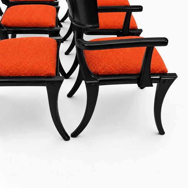 2010s Modern Mid-Century Style Klismos Chairs - Set of 8 For Sale - Image 5 of 5
