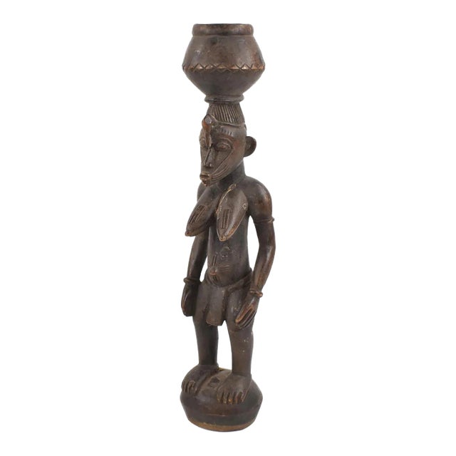 Early 20th Century Senufo Bowl Bearer Figure Côte d'Ivoire For Sale