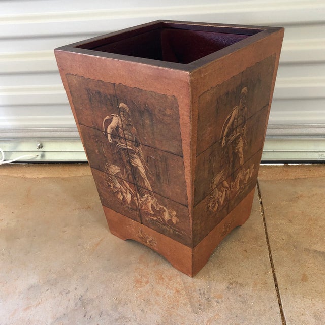 Mid 20th Century Vintage Florentine Waste Basket For Sale - Image 5 of 5
