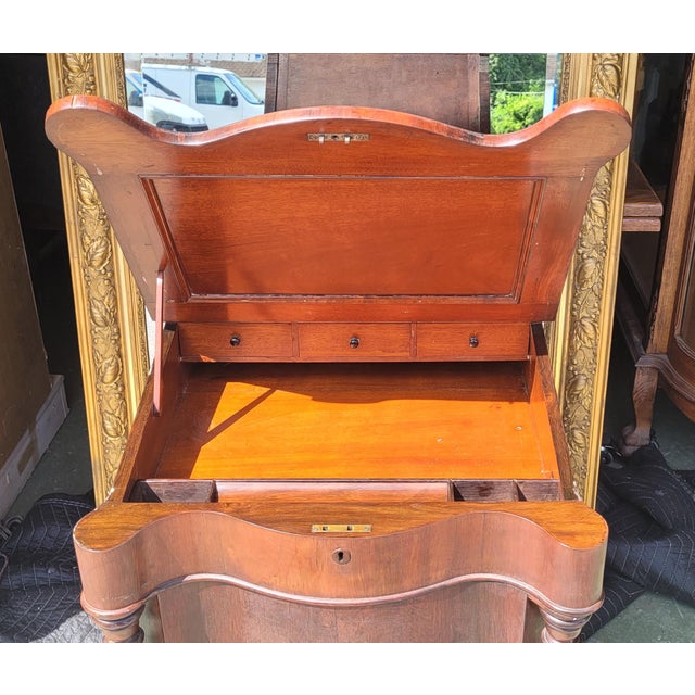 19th Century Victorian Barley Twist Davenport Desk For Sale - Image 12 of 17