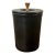 Vintage Mid-Century Modern Studio Ceramic Lidded Jar - Slate Black For Sale
